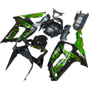 Verkleidungen 2003-2004 Kawasaki ZX6R 636 Black &amp; Green Flame Ninja Generic
