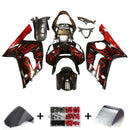Verkleidungen 2003-2004 Kawasaki ZX6R 636 Black &amp; Red Flame ZX6R Racing Generic