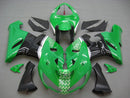 Verkleidungen 2005-2006 Kawasaki ZX6R 636 Grün Schwarz Nr. 56 Nakano Racing Generic