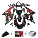 Carenados negros para Kawasaki ZX6R 636 (2005-2006) &amp; Ninja Llama Roja Genérico