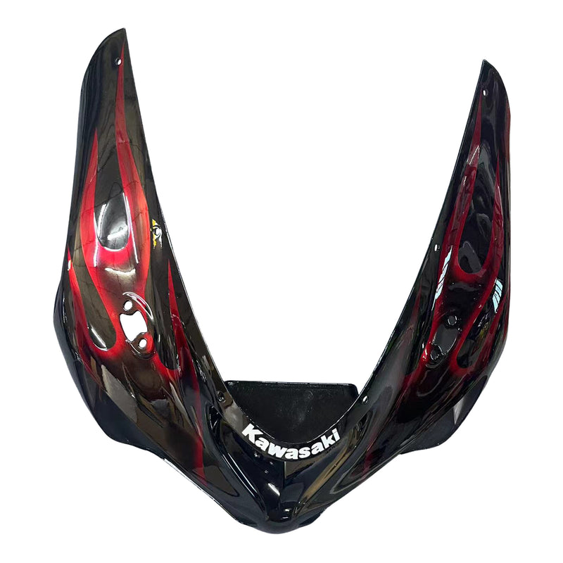 Fairings 2005-2006 Kawasaki ZX6R 636 Black & Red Flame Ninja Racing Generic