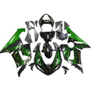 Kåper 2005-2006 Kawasaki ZX6R 636 Svart &amp; Grønn flamme Ninja Racing Generisk