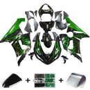 Kåper 2005-2006 Kawasaki ZX6R 636 Svart &amp; Grønn flamme Ninja Racing Generisk