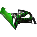 Kåper 2005-2006 Kawasaki ZX6R 636 Svart &amp; Grønn flamme Ninja Racing Generisk