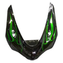 Kåper 2005-2006 Kawasaki ZX6R 636 Svart &amp; Grønn flamme Ninja Racing Generisk