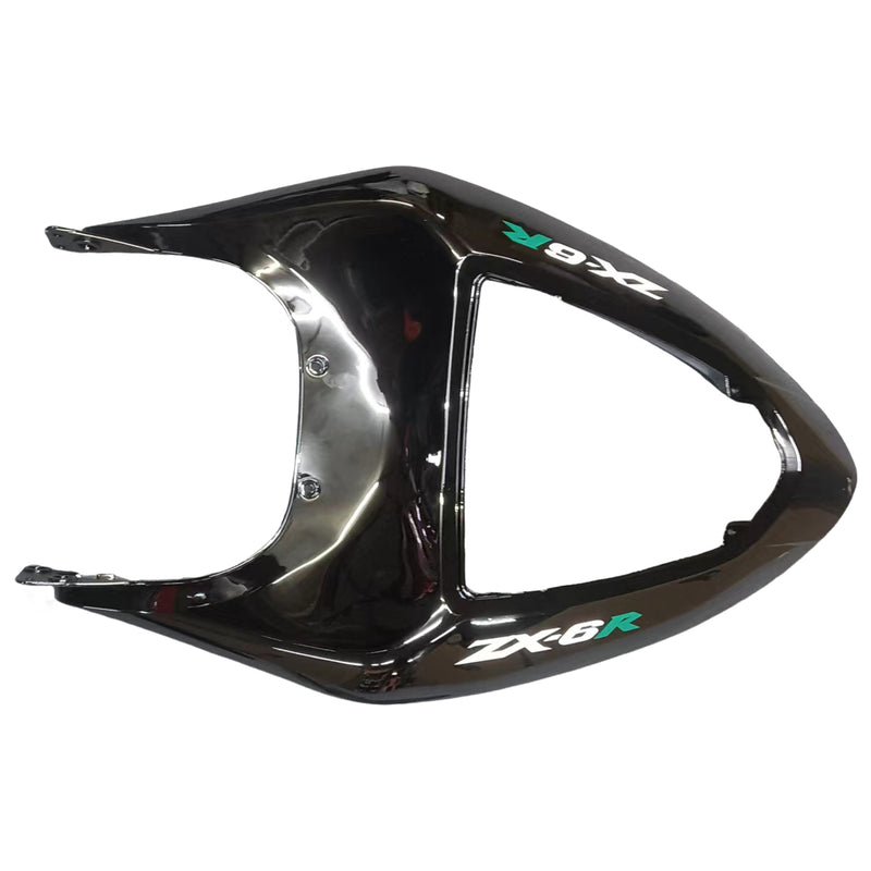 Fairings 2005-2006 Kawasaki ZX6R 636 Black & Green Flame Ninja Generic