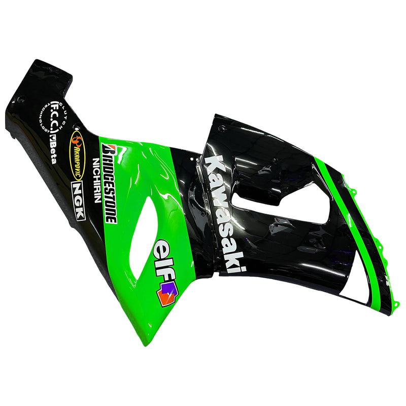 Fairings 2005-2006 Kawasaki ZX6R 636 Grønn Svart Kawasaki Generisk