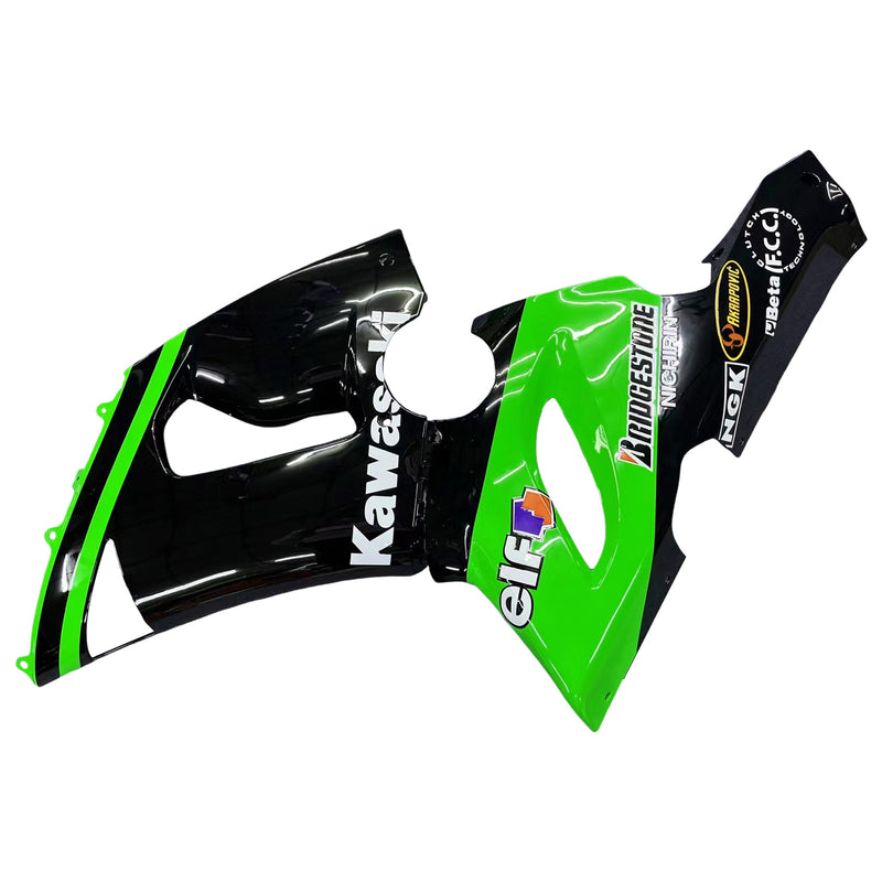 Fairings 2005-2006 Kawasaki ZX6R 636 Grønn Svart Kawasaki Generisk