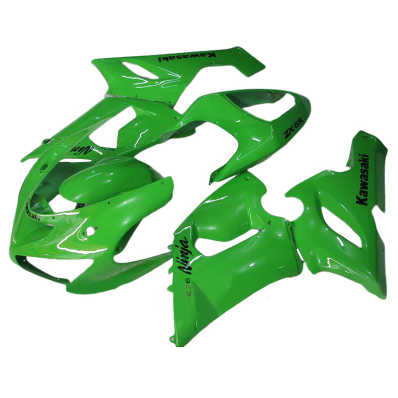 Verkleidungen 2005-2006 Kawasaki ZX6R ZX636 Green Ninja Racing Generic