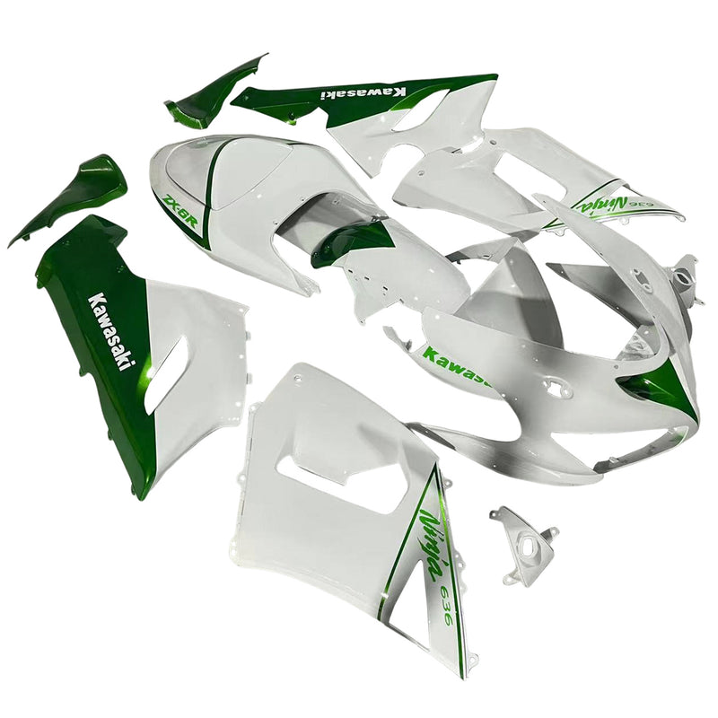 Amotopart kåpa set för Kawasaki ZX6R 636 2005-2006, kropp, plast, ABS