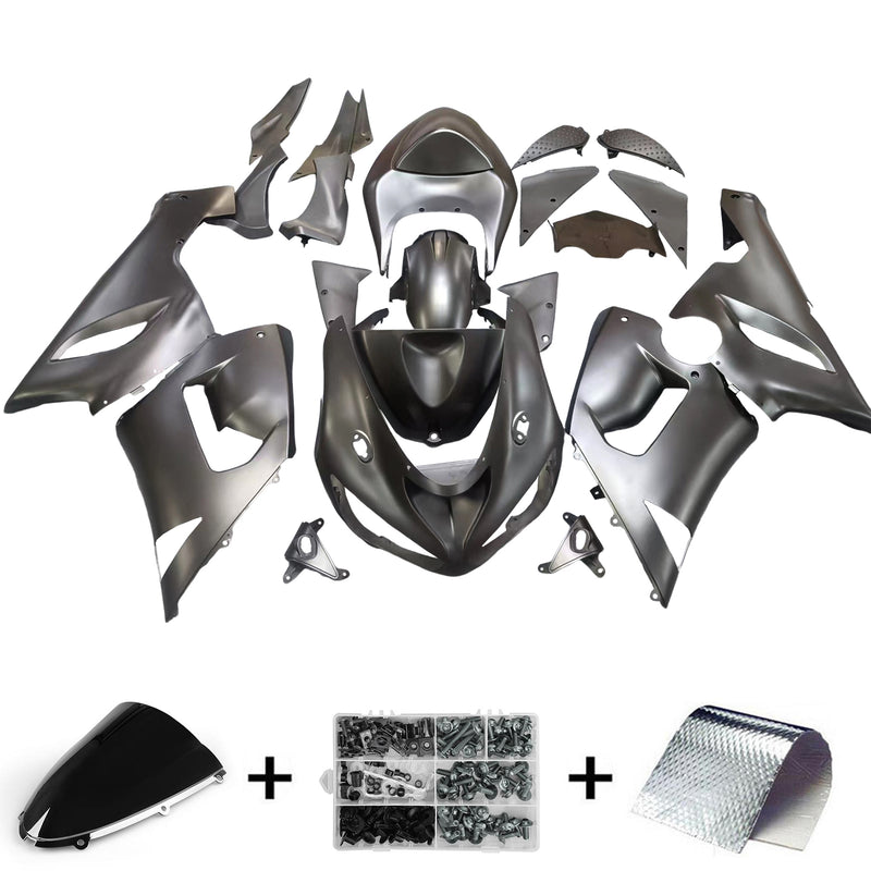 Amotopart kåpa set för Kawasaki ZX6R 636 2005-2006, kropp, plast, ABS