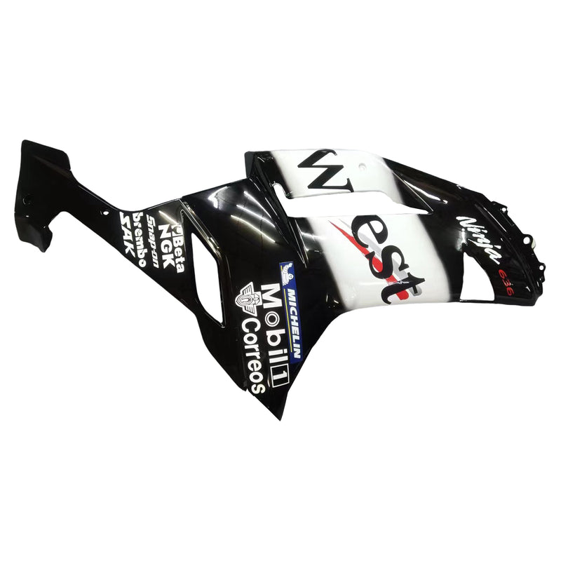 Fairings 2007-2008 Kawasaki ZX6R ZX636 Black White West Ninja Racing Generic