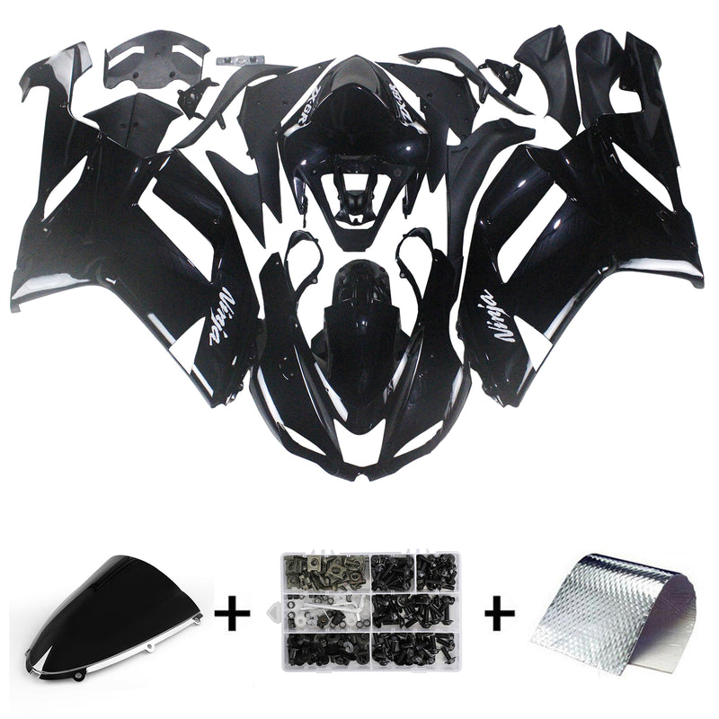 Verkleidungen 2007-2008 Kawasaki ZX6R ZX636 Black Ninja Generic