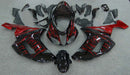 Kåper 2007-2008 Kawasaki ZX6R ZX636 Svart &amp; Rød flamme Ninja Racing Generisk