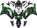 Verkleidungen 2007-2008 Kawasaki ZX6R ZX636 Black &amp; Green Flame Ninja Generic