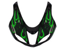 Verkleidungen 2007-2008 Kawasaki ZX6R ZX636 Black &amp; Green Flame Ninja Generic