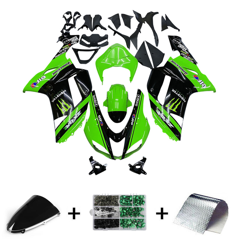 Amotopart kåpa set för Kawasaki ZX6R 636 2007-2008, kropp, plast, ABS