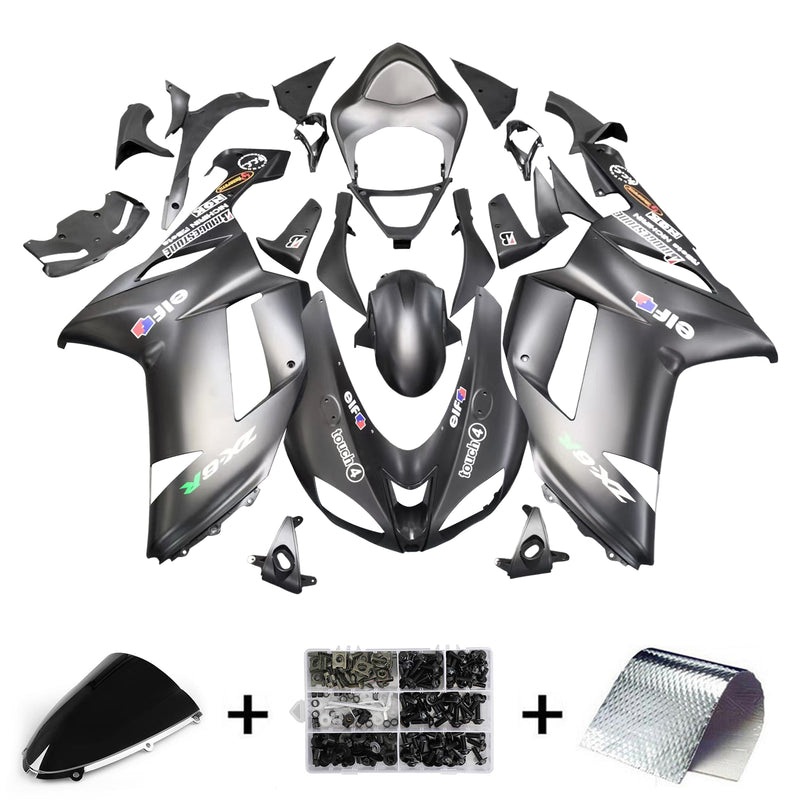 Kit de carenagem Amotopart Kawasaki ZX6R 636 2007-2008 corpo plástico ABS