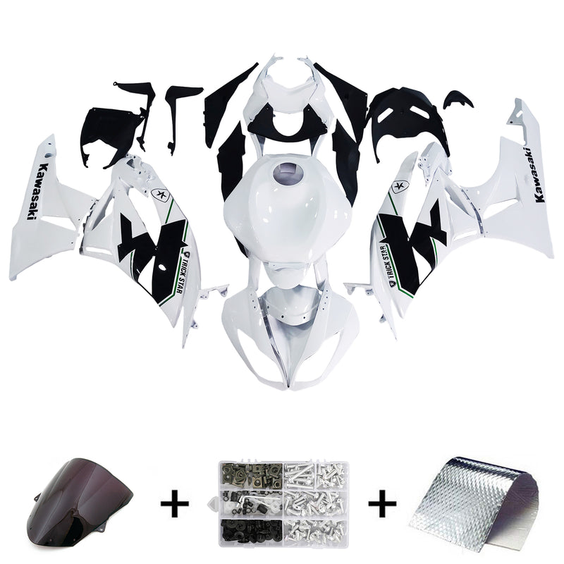 Amotopart kåpa set för Kawasaki ZX6R 636 2009-2012, kropp, plast, ABS