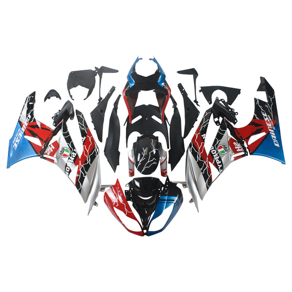 Kit de carenagem Amotopart Kawasaki ZX6R 636 2009-2012 corpo plástico ABS