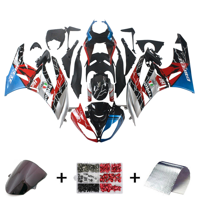 Kit de carenagem Amotopart Kawasaki ZX6R 636 2009-2012 corpo plástico ABS