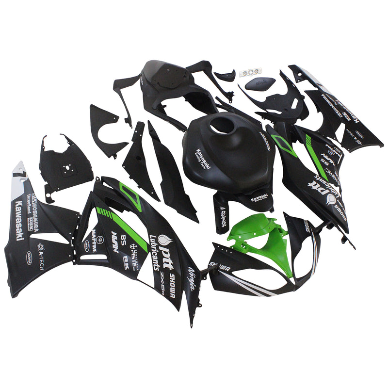 Amotopart kåpa set för Kawasaki ZX6R 636 2009-2012, kropp, plast, ABS