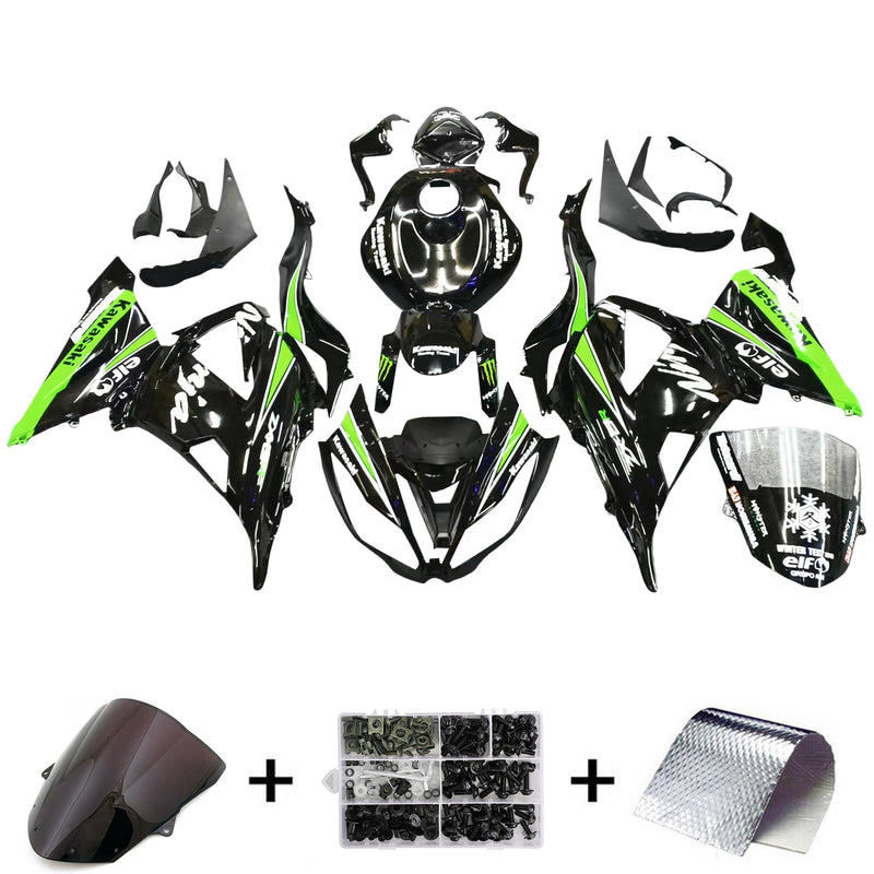 Kit de carenagem Amotopart Kawasaki ZX6R 636 2013-2018 corpo plástico ABS