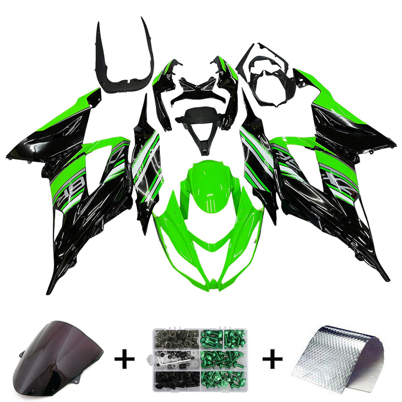 Amotopart kåpa set för Kawasaki ZX6R 636 2013-2018, kropp, plast, ABS