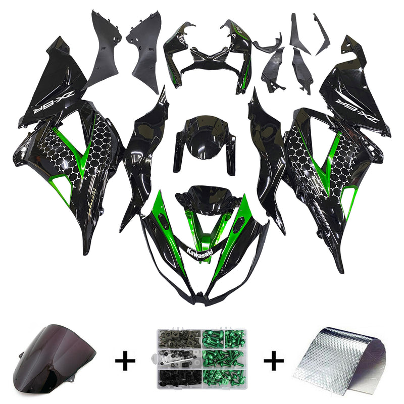 Amotopart kåpa set för Kawasaki ZX6R 636 2013-2018, kropp, plast, ABS