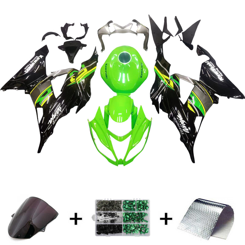 Kit de carenagem Amotopart Kawasaki ZX6R 636 2013-2018 corpo plástico ABS