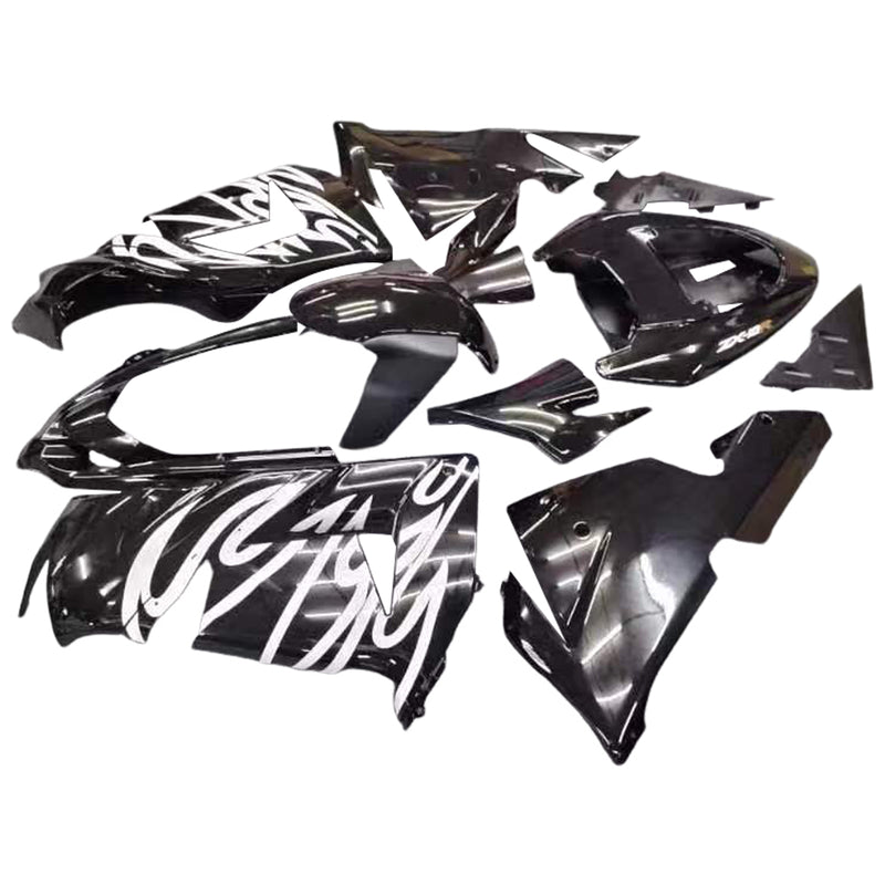 Fairings 2004-2005 Kawasaki ZX 10R Black & Silver Flame Ninja Generic