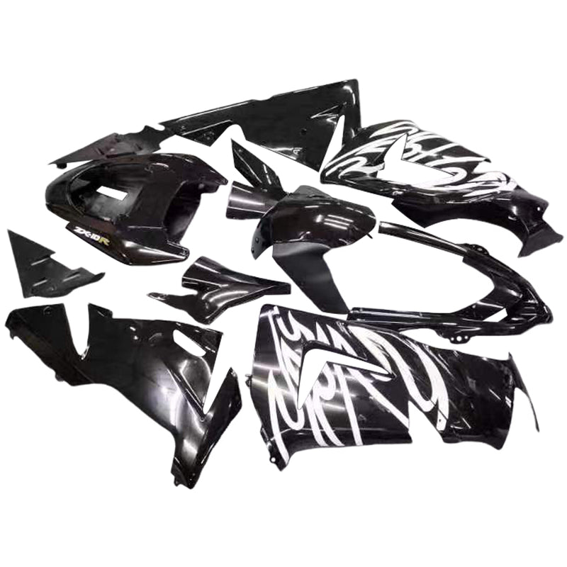 Fairings 2004-2005 Kawasaki ZX 10R Black & Silver Flame Ninja Generic