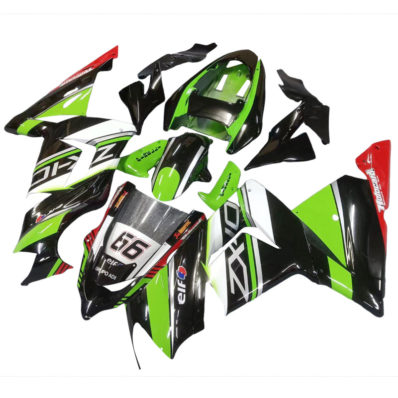 Injection Fairing Kit Bodywork Plast ABS passform för Kawasaki ZX10R 2004-2005