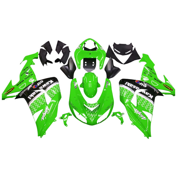 Fairings 2006-2007 Kawasaki ZX 10R Grønn Svart No. 56 Nakano Racing Generic