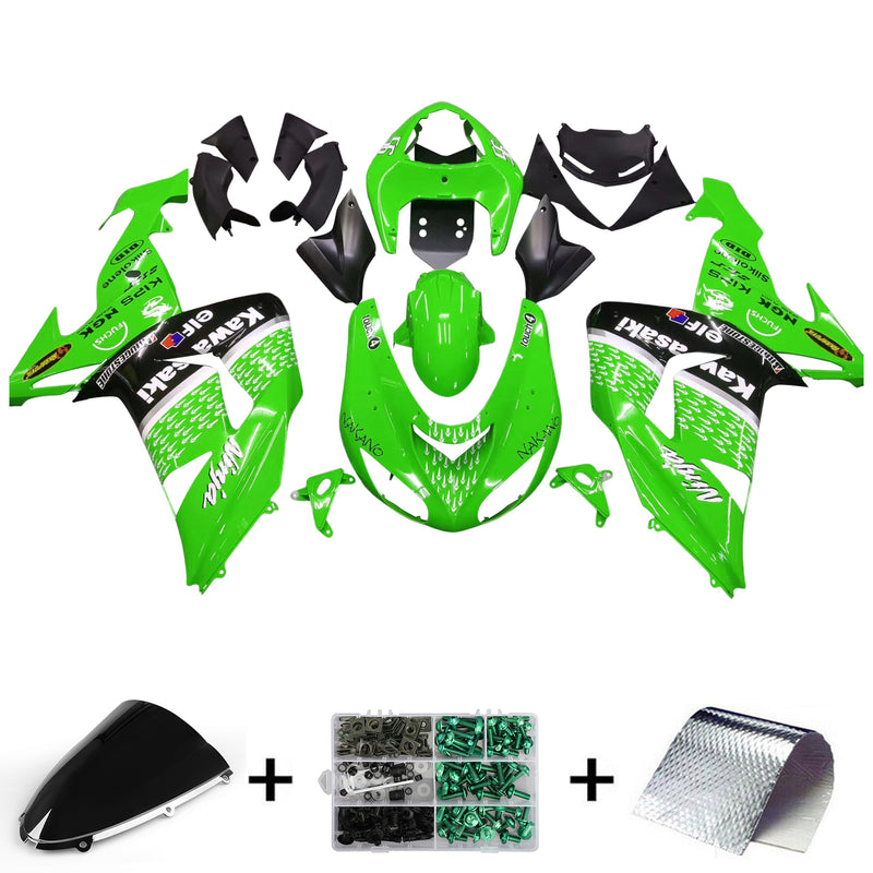 Fairings 2006-2007 Kawasaki ZX 10R Grønn Svart nr. 56 Nakano Generic