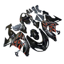 Fairings 2006-2007 Kawasaki ZX 10R Black Red Flame Racing Generic