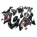 Fairings 2006-2007 Kawasaki ZX 10R Sort Rød Flamme Generisk