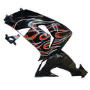 Fairings 2006-2007 Kawasaki ZX 10R Black Red Flame Racing Generic