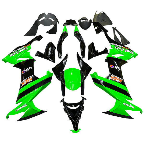 Fairings 2008-2010 Kawasaki ZX10R Grön Svart ZX10R Generic