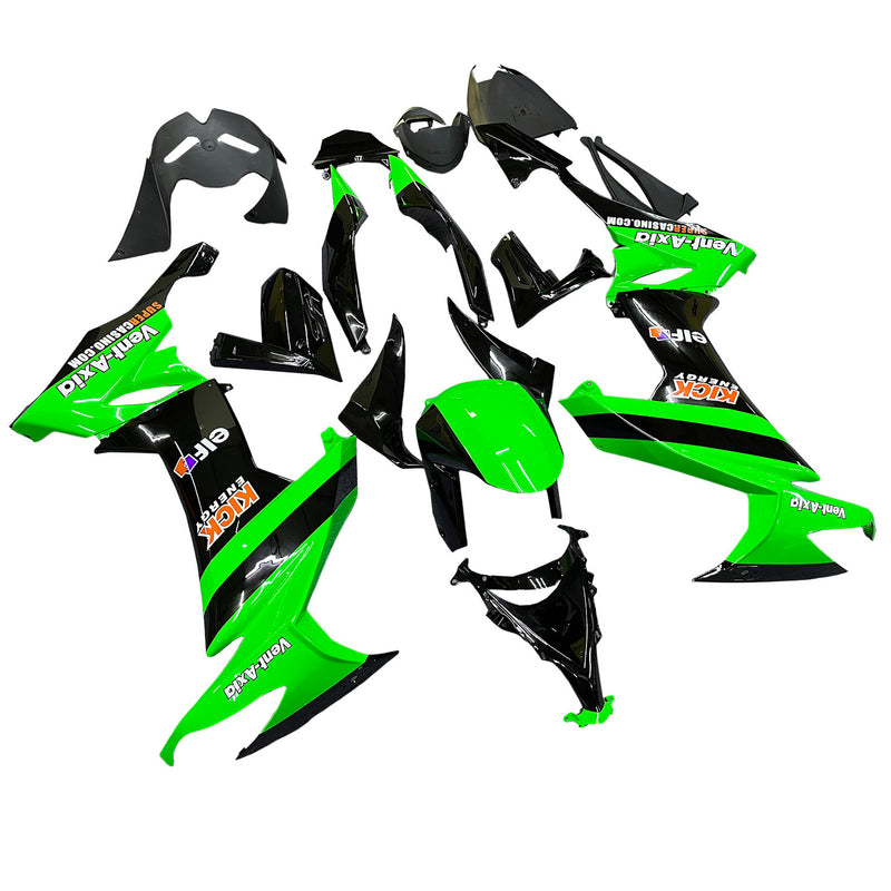 Fairings 2008-2010 Kawasaki ZX10R Grønn Svart ZX10R Generisk