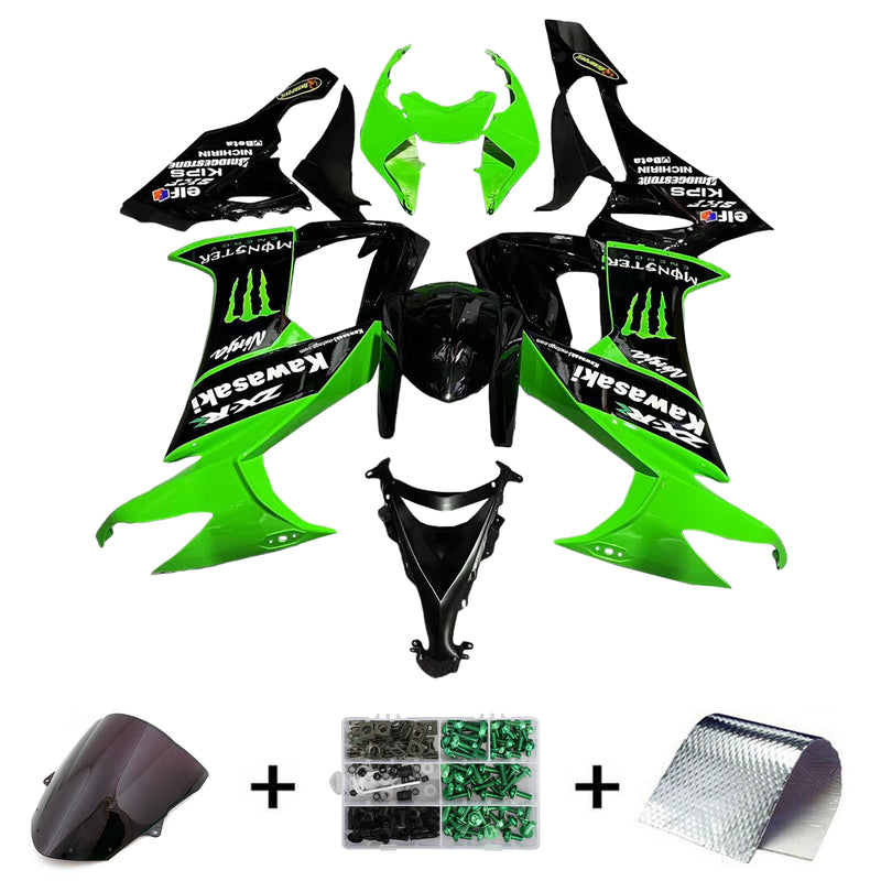 2008-2010 Kawasaki ZX10R injeksjonskinnesett kroppsplast ABS