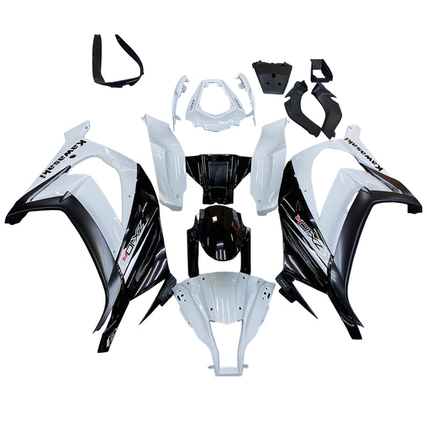 Dla Ninja ZX10R 2011-2015 Biały panel nadwozia Zestaw z tworzywa sztucznego formowanego wtryskowo ABS 6 # Generic