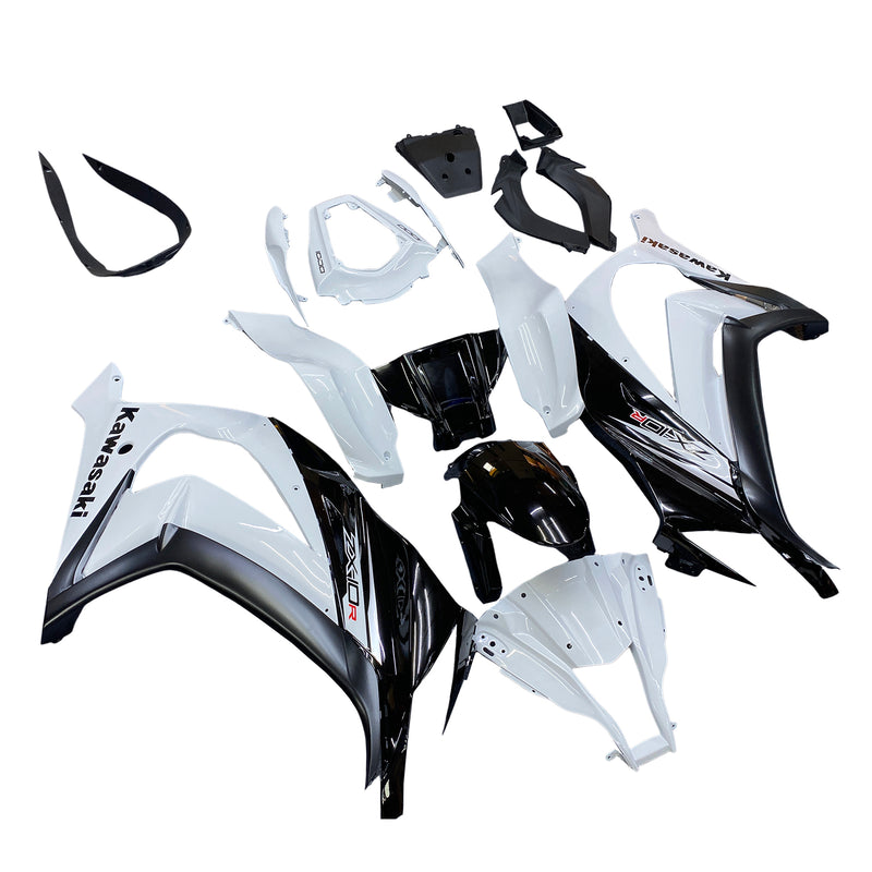 Ninja ZX10R 2011-2015 White Body Panel ABS Ruiskuvalettu muovisarja 6