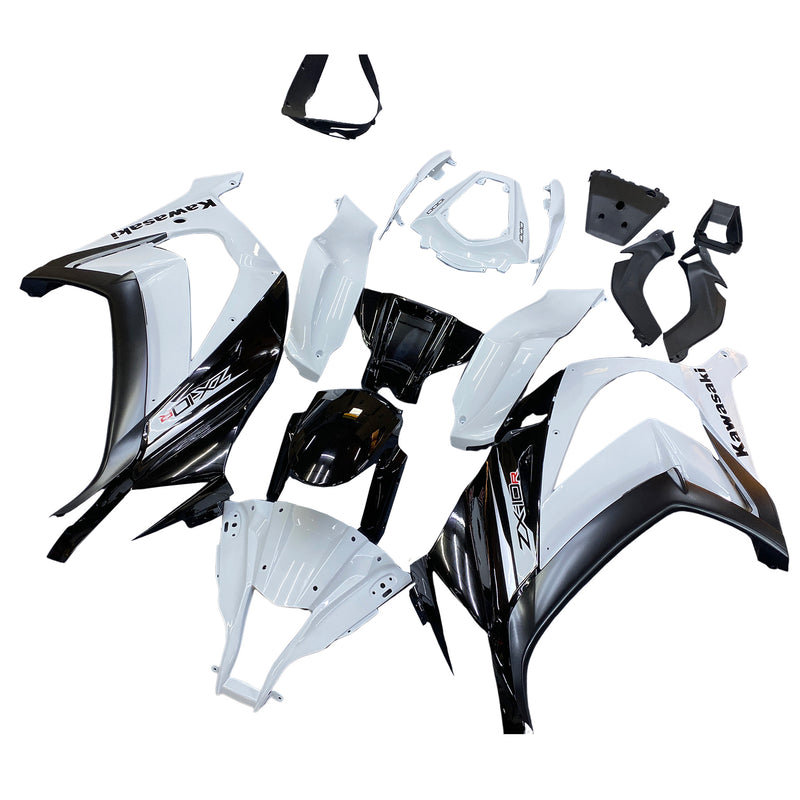 Para Ninja ZX10R 2011-2015 Panel de cuerpo blanco ABS Kit de plástico moldeado por inyección 6