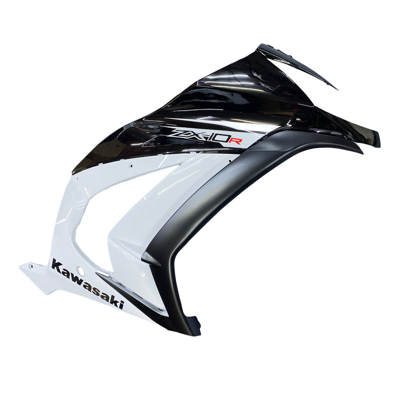 Para Ninja ZX10R 2011-2015 Panel de cuerpo blanco ABS Kit de plástico moldeado por inyección 6