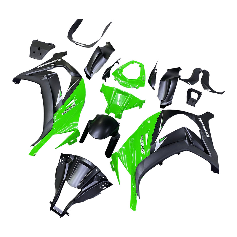 Fairings 2011-2015 Plast Kawasaki ZX10R Ninja Grønn Svart ZX10R Racing Generisk