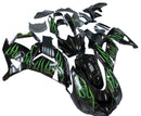 Fairings 2006-2011 Kawasaki ZX14R Black & Green Flame Ninja Generic