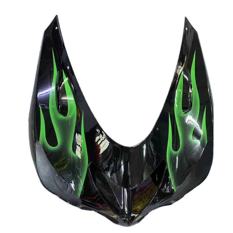 Owiewki 2006-2011 Kawasaki ZX14R czarno-zielony płomień Ninja Racing Generic