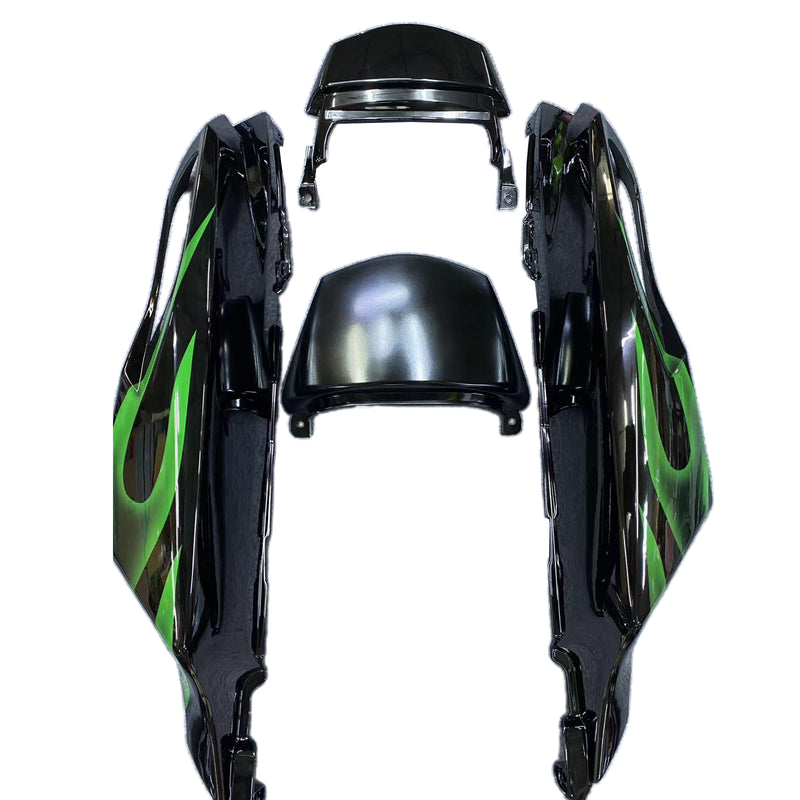 Verkleidungen 2006-2011 Kawasaki ZX14R Black &amp; Green Flame Ninja Racing Generic