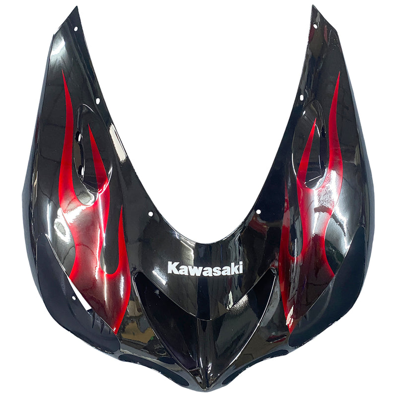 Verkleidungen 2006-2011 Kawasaki ZX14R Black &amp; Red Flame Ninja Racing Generic